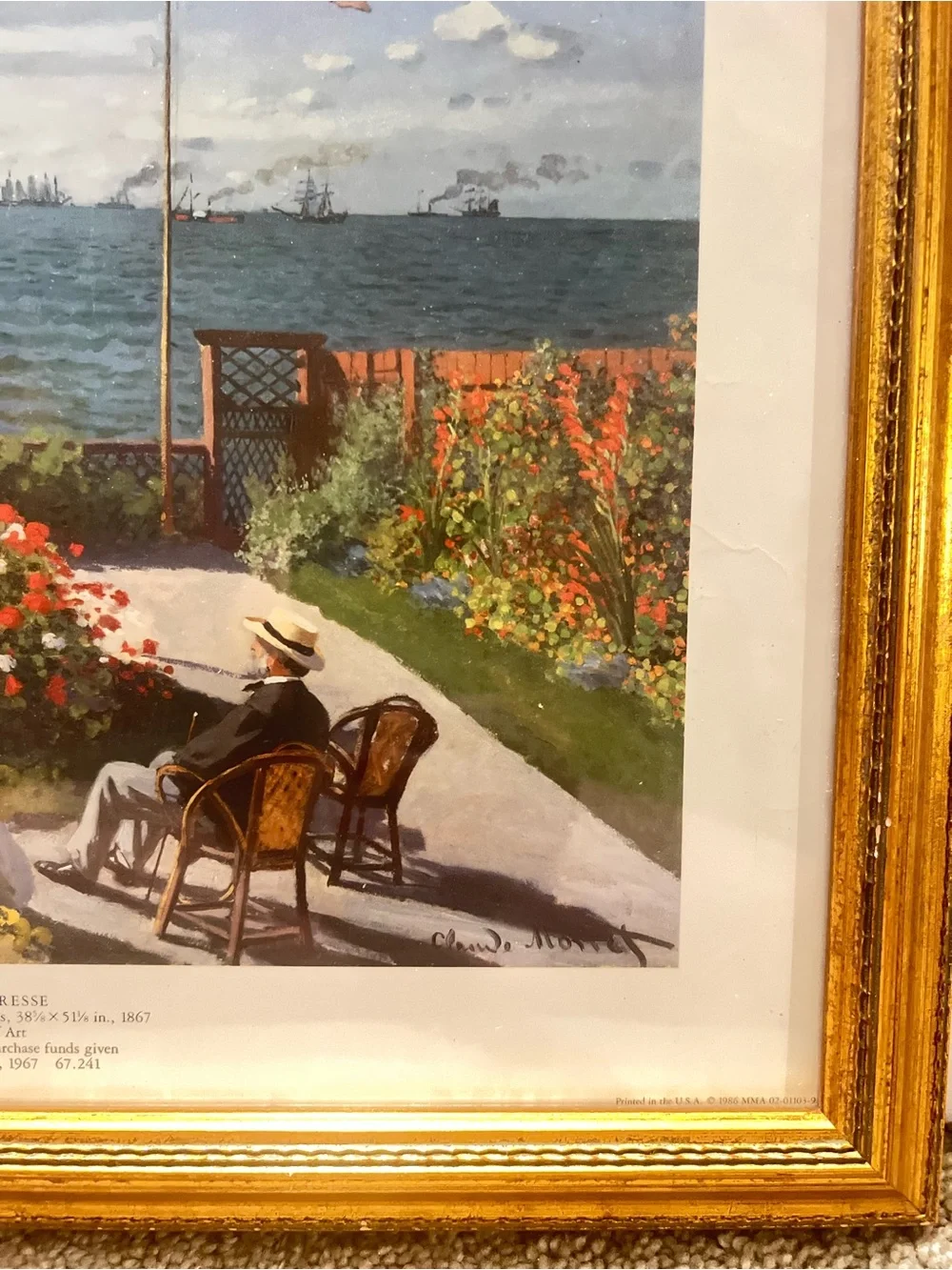 Vintage Framed Claude Monet 